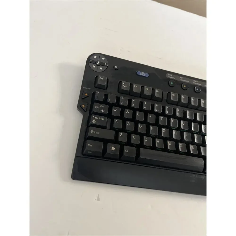 Vintage Lenovo SK-8815 Enhanced Performance USB Multimedia Keyboard For PC Black